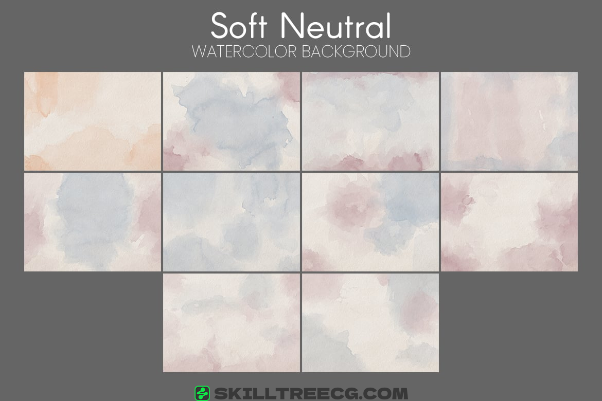 图片[2]-Soft Neutral Watercolor Backgrounds（143990）-技能树